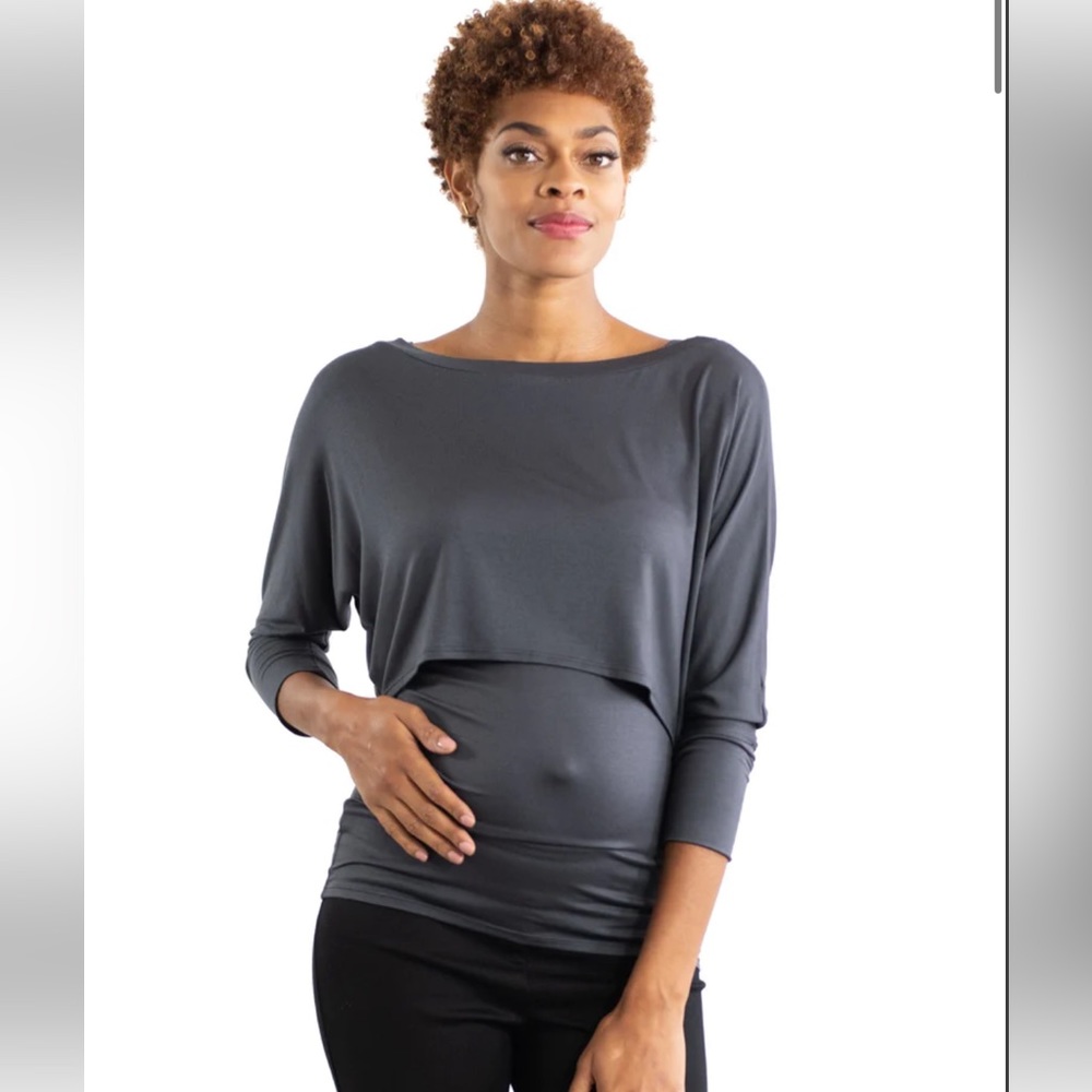 Kelly Duet Multi Way Top-Pregnancy & Nursing Friendly, Sage, OS